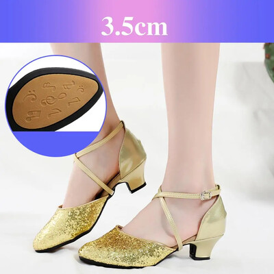 Παπούτσια χορού Latin Tango Ballroom Jazz παπούτσια για γυναίκες κορίτσια Γυναικεία σόλα από καουτσούκ Χρυσό/Ασημί Dropshipping