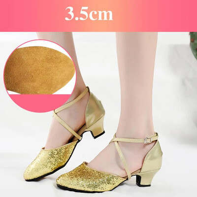 Παπούτσια χορού Latin Tango Ballroom Jazz παπούτσια για γυναίκες κορίτσια Γυναικεία σόλα από καουτσούκ Χρυσό/Ασημί Dropshipping