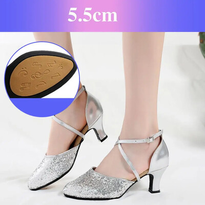 Παπούτσια χορού Latin Tango Ballroom Jazz παπούτσια για γυναίκες κορίτσια Γυναικεία σόλα από καουτσούκ Χρυσό/Ασημί Dropshipping