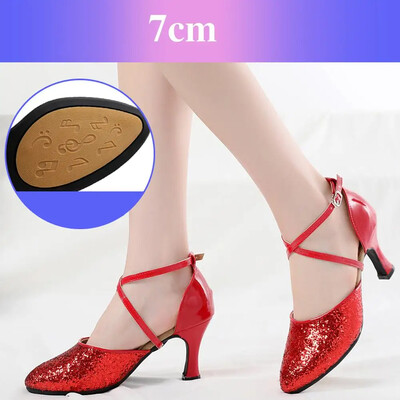 Παπούτσια χορού Latin Tango Ballroom Jazz παπούτσια για γυναίκες κορίτσια Γυναικεία σόλα από καουτσούκ Χρυσό/Ασημί Dropshipping
