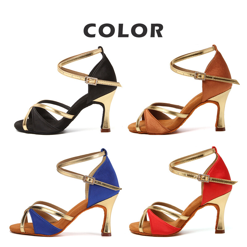 Ladina tantsujalatsid naistele, tüdrukutele, tantsusaalidele, ladina tango, moodsad džässitantsukingad Salsakingad 5/7,5/8,5 cm harjutusjalatsid Sandaalid