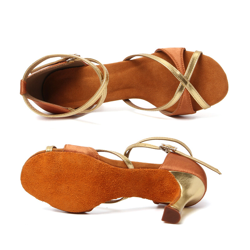 Ladina tantsujalatsid naistele, tüdrukutele, tantsusaalidele, ladina tango, moodsad džässitantsukingad Salsakingad 5/7,5/8,5 cm harjutusjalatsid Sandaalid