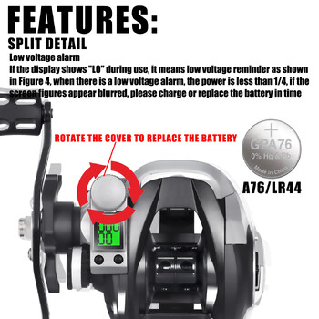 Led Screen Electronic Fishing Reel Baitcasting High Speed 7,2:1 10kg Αδιάβροχο Θαλασσινό Θαλασσινό Θαλασσινό Θαλάσσιο Νερό Ice Fishing Wheel Moulinet Casting