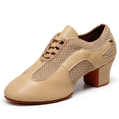 SUN LISA Pantofi cu toc gros pentru femei, damă, fete, talpă din piele, pantofi de dans modern, salsa latino