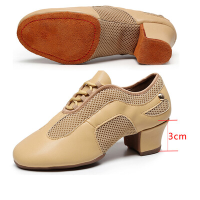 SUN LISA Pantofi cu toc gros pentru femei, damă, fete, talpă din piele, pantofi de dans modern, salsa latino