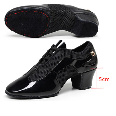 SUN LISA Pantofi cu toc gros pentru femei, damă, fete, talpă din piele, pantofi de dans modern, salsa latino