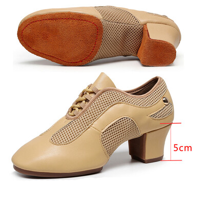 SUN LISA Pantofi cu toc gros pentru femei, damă, fete, talpă din piele, pantofi de dans modern, salsa latino