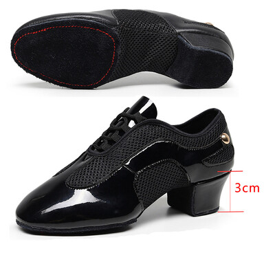SUN LISA Pantofi cu toc gros pentru femei, damă, fete, talpă din piele, pantofi de dans modern, salsa latino