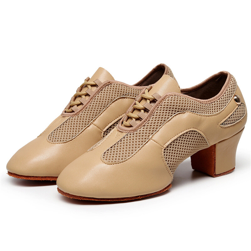 SUN LISA Pantofi cu toc gros pentru femei, damă, fete, talpă din piele, pantofi de dans modern, salsa latino