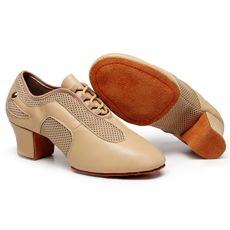 SUN LISA Pantofi cu toc gros pentru femei, damă, fete, talpă din piele, pantofi de dans modern, salsa latino