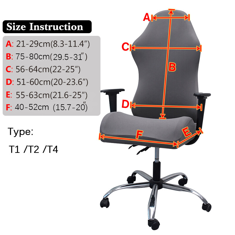 4 bucăți Huse pentru scaune de gaming cu cotieră Spandex Splicover Husă pentru scaun de birou pentru protectie fotoliu computer Cadeira Gamer