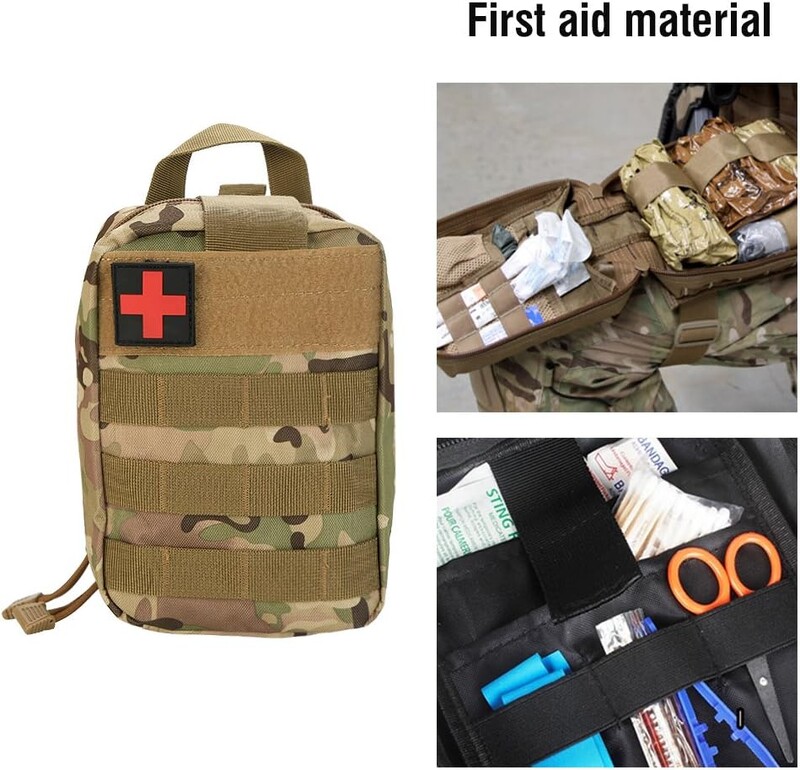 Vanjska torbica za preživljavanje Komplet za hitne slučajeve Kamuflažni SOS paket Taktička torba za prvu pomoć Putna Oxford tkanina taktički ifak