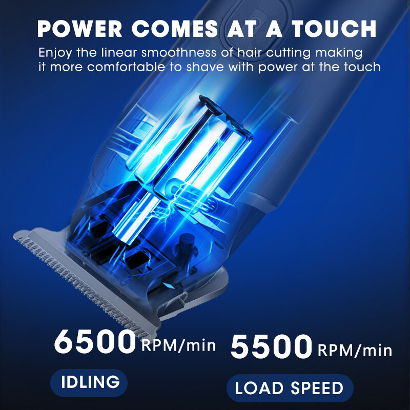 RESUXI 2000mAh 6500 RPM Professionaalne õlipeaga juukselõikur Meeste juhtmeta juukselõikur Laetava LED-ekraaniga trimmerite komplekt