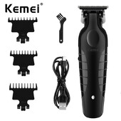 Kemei 2299 Barber Безжичен тример за коса 0 mm Zero Gapped Carving Clipper Detailer Професионална електрическа машина за финишно рязане