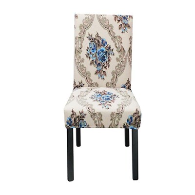 Meijuner Husă pentru scaune cu imprimeu floral, multifuncțională, Spandex, pentru acasă, pentru scaune de luat masa, elastice, universale, pentru scaune, Y390