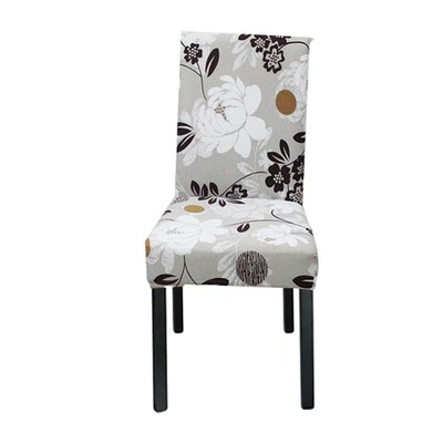 Meijuner Husă pentru scaune cu imprimeu floral, multifuncțională, Spandex, pentru acasă, pentru scaune de luat masa, elastice, universale, pentru scaune, Y390