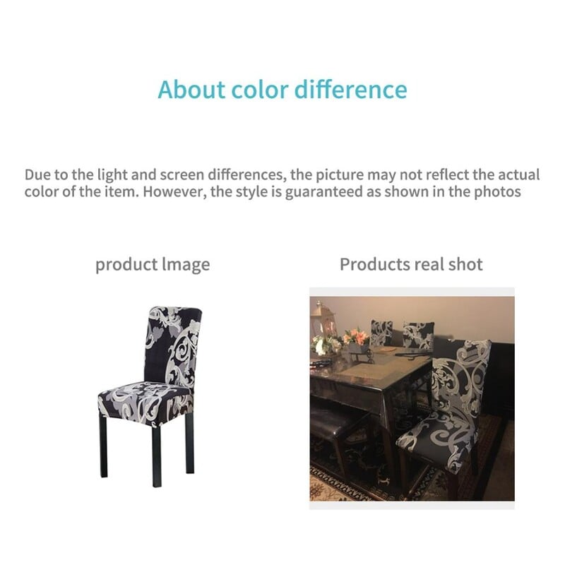 Meijuner Husă pentru scaune cu imprimeu floral, multifuncțională, Spandex, pentru acasă, pentru scaune de luat masa, elastice, universale, pentru scaune, Y390