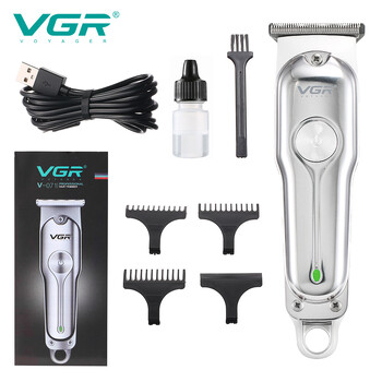 VGR Professional Barber Hair Trimmer Акумулаторна машинка за подстригване за мъже Тример за брада Машина за подстригване T-blade Haircut Tool