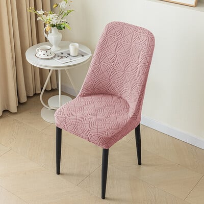 Huse pentru scaune de sufragerie cu spate curbat elastic Jacquard Huse pentru scaune cu arc elastic lavabil, anti-murdare, pentru decorarea interioară, 1 buc.