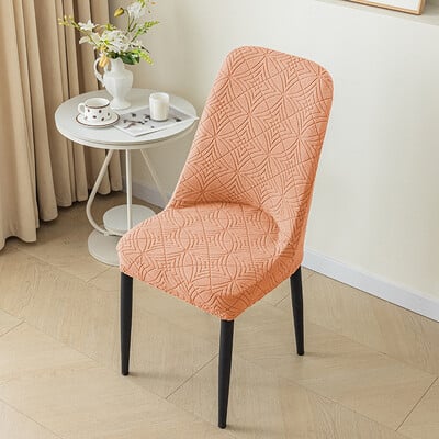 Huse pentru scaune de sufragerie cu spate curbat elastic Jacquard Huse pentru scaune cu arc elastic lavabil, anti-murdare, pentru decorarea interioară, 1 buc.