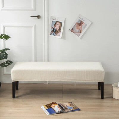 Жакардово еластично покривало за пейка за трапезария, спалня, спандекс, плътен цвят, домашен декор, калъфи за столове Миещ се разтеглив протектор за седалка