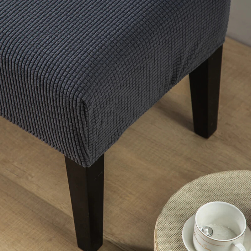 Жакардово еластично покривало за пейка за трапезария, спалня, спандекс, плътен цвят, домашен декор, калъфи за столове Миещ се разтеглив протектор за седалка