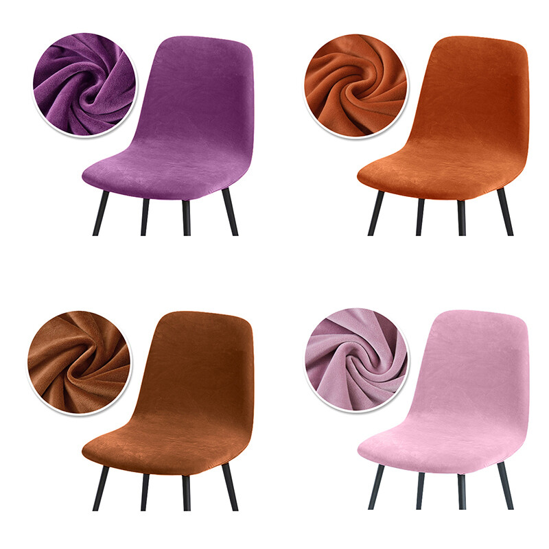 Țesătură din catifea 23 de culori Huse pentru scaune cu spate scurt Huse pentru scaune de dimensiuni mici Huse scaun pentru scaune de bar pentru sufragerie acasă 1/2/4/6 buc