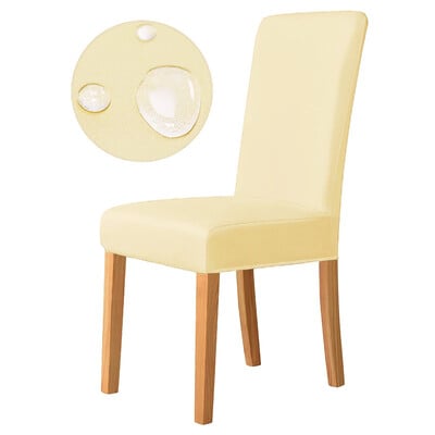 Huse pentru scaune rezistente la apă, culoare solidă, cu elasticitate ridicată, huse pentru scaune pentru sufragerie, bucătărie, nuntă, hotel, banchet, restaurant