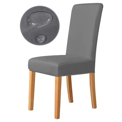 Huse pentru scaune rezistente la apă, culoare solidă, cu elasticitate ridicată, huse pentru scaune pentru sufragerie, bucătărie, nuntă, hotel, banchet, restaurant