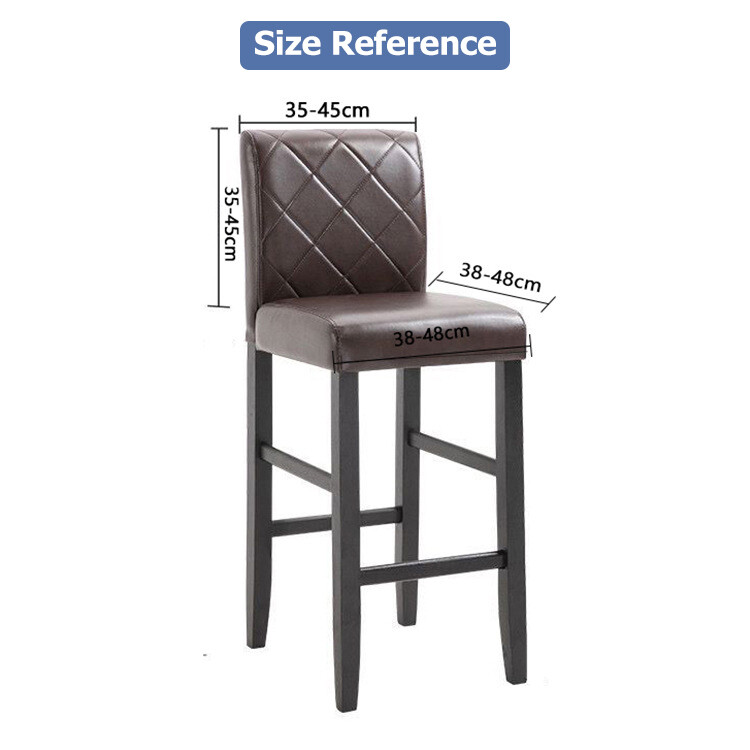 Husă elastică pentru scaune scurte, cu imprimeu spandex, pentru scaun de bar, huse de protecție pentru scaun, pentru cafenea, sufragerie, bucătărie, lavabilă