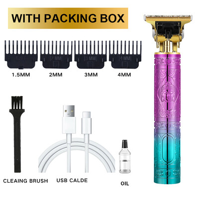 Mașină profesională de tuns T9 Trimmer electric fără fir Dispozitiv de tuns cu afișaj digital Aparat de tuns Barba Barbat Barber pentru barbati