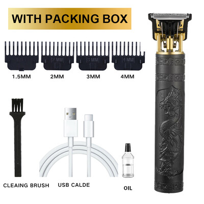Mașină profesională de tuns T9 Trimmer electric fără fir Dispozitiv de tuns cu afișaj digital Aparat de tuns Barba Barbat Barber pentru barbati