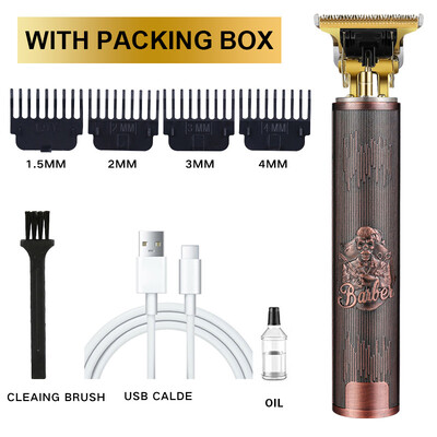 Mașină profesională de tuns T9 Trimmer electric fără fir Dispozitiv de tuns cu afișaj digital Aparat de tuns Barba Barbat Barber pentru barbati