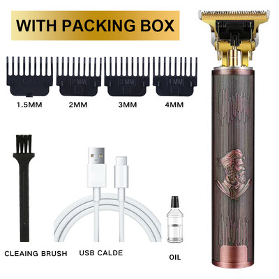 Mașină profesională de tuns T9 Trimmer electric fără fir Dispozitiv de tuns cu afișaj digital Aparat de tuns Barba Barbat Barber pentru barbati