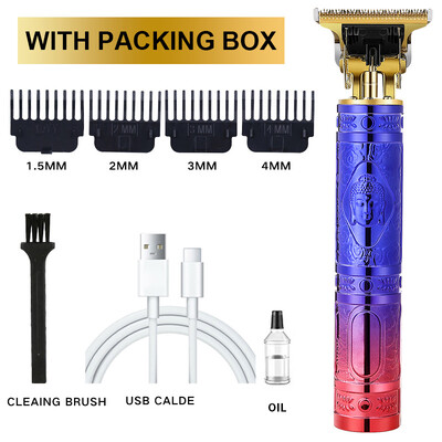 Mașină profesională de tuns T9 Trimmer electric fără fir Dispozitiv de tuns cu afișaj digital Aparat de tuns Barba Barbat Barber pentru barbati