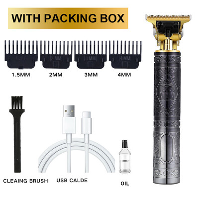 Mașină profesională de tuns T9 Trimmer electric fără fir Dispozitiv de tuns cu afișaj digital Aparat de tuns Barba Barbat Barber pentru barbati