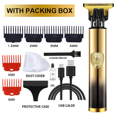 Mașină profesională de tuns T9 Trimmer electric fără fir Dispozitiv de tuns cu afișaj digital Aparat de tuns Barba Barbat Barber pentru barbati