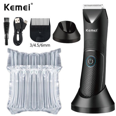 Kemei Kubemepiirkonna Juukselõikur Muruniiduk Keraamiline Tera Veekindel Märg Kuiv Käärid Kubekaenla Body Hair Ultimate Hygiene Razor