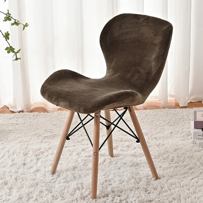 Huse pentru scaun cu fluture elastic, catifea, 1 buc. Huse pentru scaune pentru mese curbate Huse pentru scaune decorative Funda Silla Asiento Husa scaun de bar acasă