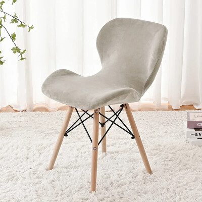 Huse pentru scaun cu fluture elastic, catifea, 1 buc. Huse pentru scaune pentru mese curbate Huse pentru scaune decorative Funda Silla Asiento Husa scaun de bar acasă