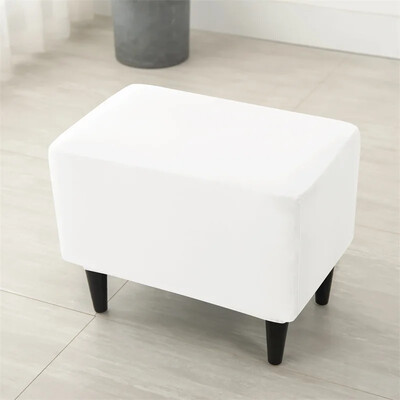 Huse pentru scaun otoman elastic din catifea Huse dreptunghiulare pentru scaun pentru dormitor Huse elastice pentru suport pentru picioare Moale Housse Pouf Home Decor