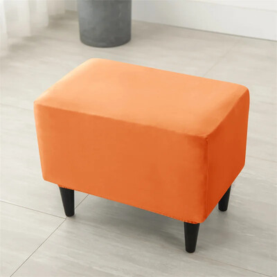 Huse pentru scaun otoman elastic din catifea Huse dreptunghiulare pentru scaun pentru dormitor Huse elastice pentru suport pentru picioare Moale Housse Pouf Home Decor