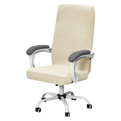 Huse pentru scaune de birou din catifea moale elastică Huse pentru fotolii de gaming detașabile Huse pentru scaune de computer rotative anti-murdare
