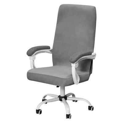 Huse pentru scaune de birou din catifea moale elastică Huse pentru fotolii de gaming detașabile Huse pentru scaune de computer rotative anti-murdare