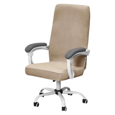 Huse pentru scaune de birou din catifea moale elastică Huse pentru fotolii de gaming detașabile Huse pentru scaune de computer rotative anti-murdare