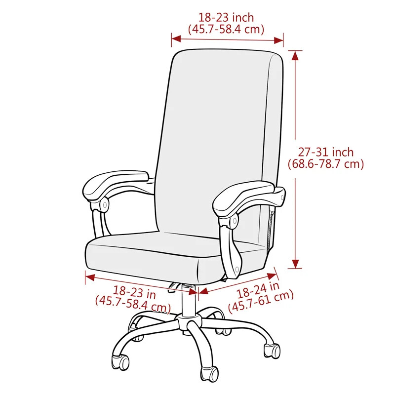 Huse pentru scaune de birou din catifea moale elastică Huse pentru fotolii de gaming detașabile Huse pentru scaune de computer rotative anti-murdare