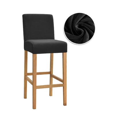 Velvet Fabric Bar Καλύμματα καρέκλας Μονόχρωμα Καλύμματα καρέκλας τραπεζαρίας Πλενόμενα κοντά Καλύμματα πλάτης Καρέκλες για Κουζίνα Home Hotel Banquet