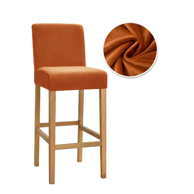 Velvet Fabric Bar Καλύμματα καρέκλας Μονόχρωμα Καλύμματα καρέκλας τραπεζαρίας Πλενόμενα κοντά Καλύμματα πλάτης Καρέκλες για Κουζίνα Home Hotel Banquet