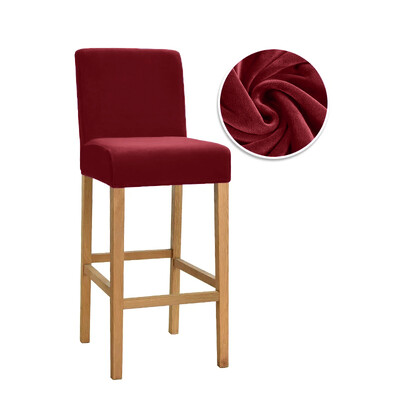 Velvet Fabric Bar Καλύμματα καρέκλας Μονόχρωμα Καλύμματα καρέκλας τραπεζαρίας Πλενόμενα κοντά Καλύμματα πλάτης Καρέκλες για Κουζίνα Home Hotel Banquet