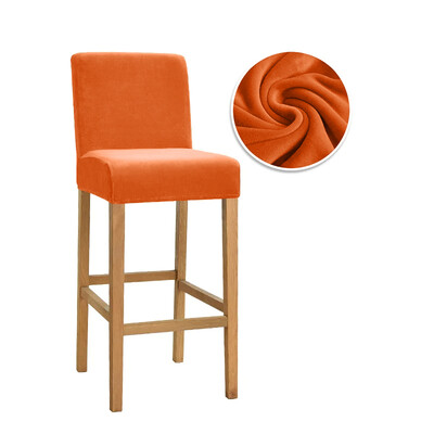 Velvet Fabric Bar Καλύμματα καρέκλας Μονόχρωμα Καλύμματα καρέκλας τραπεζαρίας Πλενόμενα κοντά Καλύμματα πλάτης Καρέκλες για Κουζίνα Home Hotel Banquet